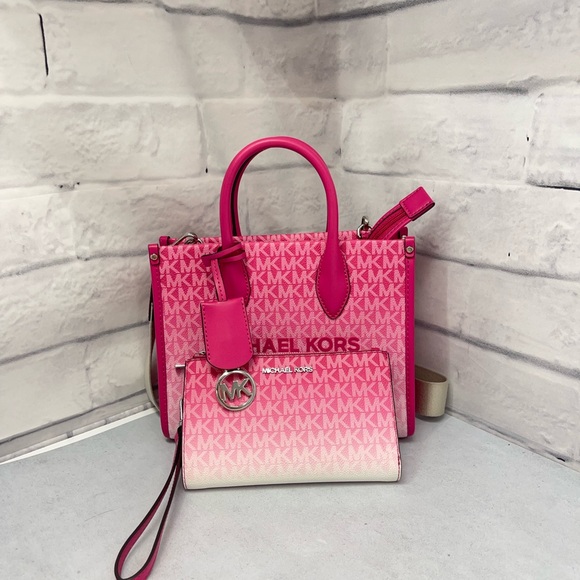 Michael Kors Mirella XS Tote & Wallet Dragonfruit Ombré - Picture 1 of 9